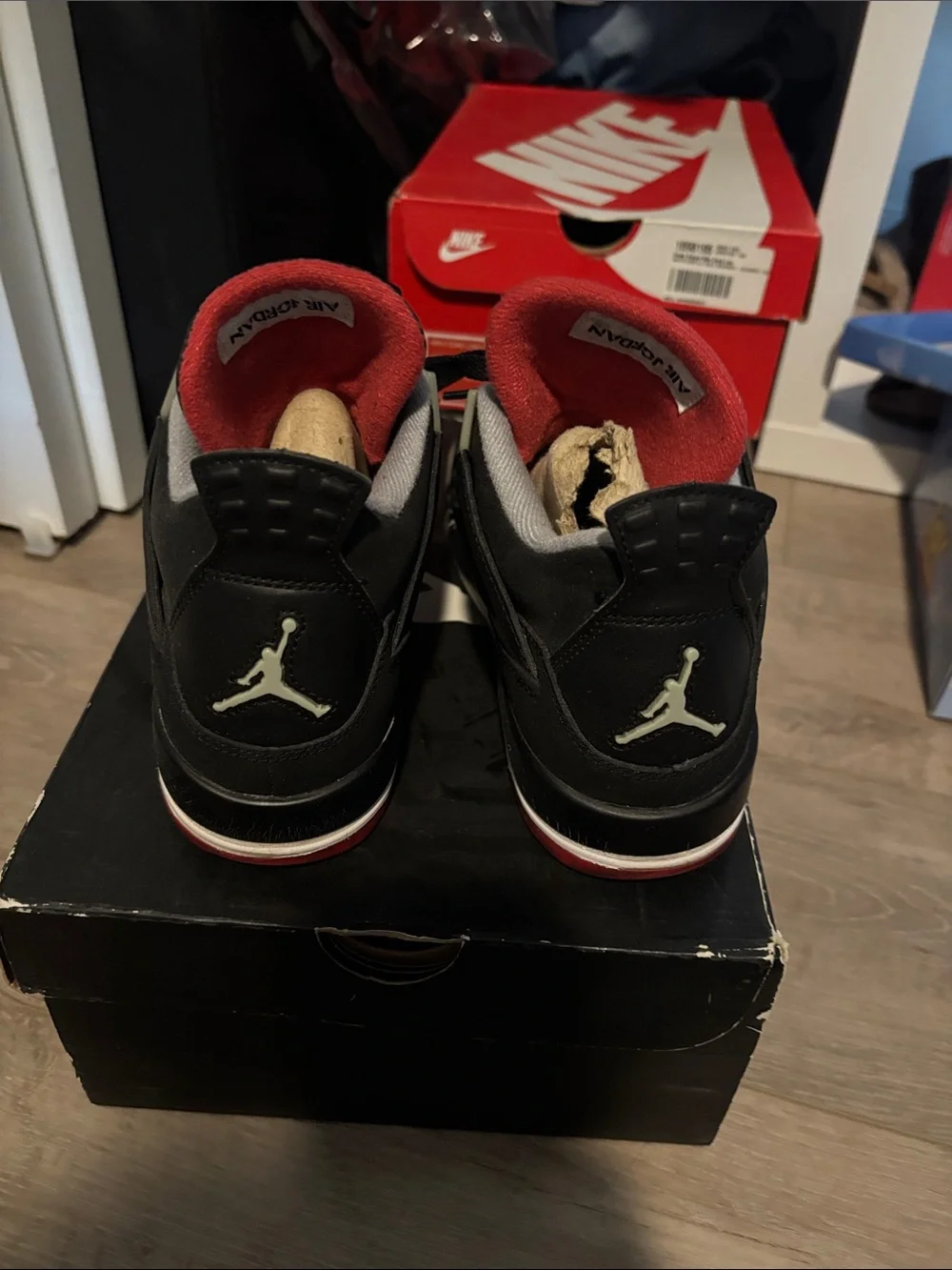 Jordan Kids Black with Red Accent Retro Sneakers